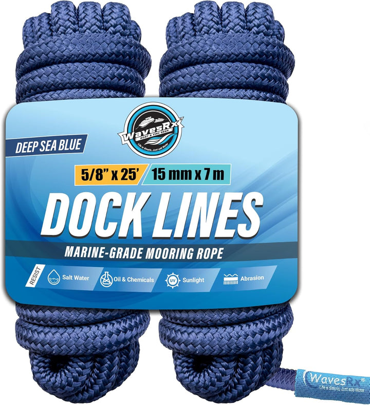 5/8” X 25’ DOCK LINES
