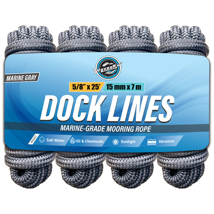 5/8” X 25’  DOCK LINES