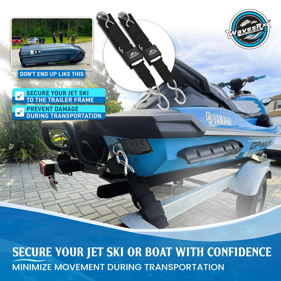 WAVESRX BOAT TRAILER + ERASER PADS | 24" ADJUSTABLE STRAPS