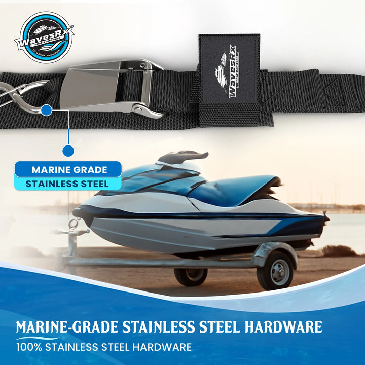 WAVESRX BOAT TRAILER + ERASER PADS | 24" ADJUSTABLE STRAPS