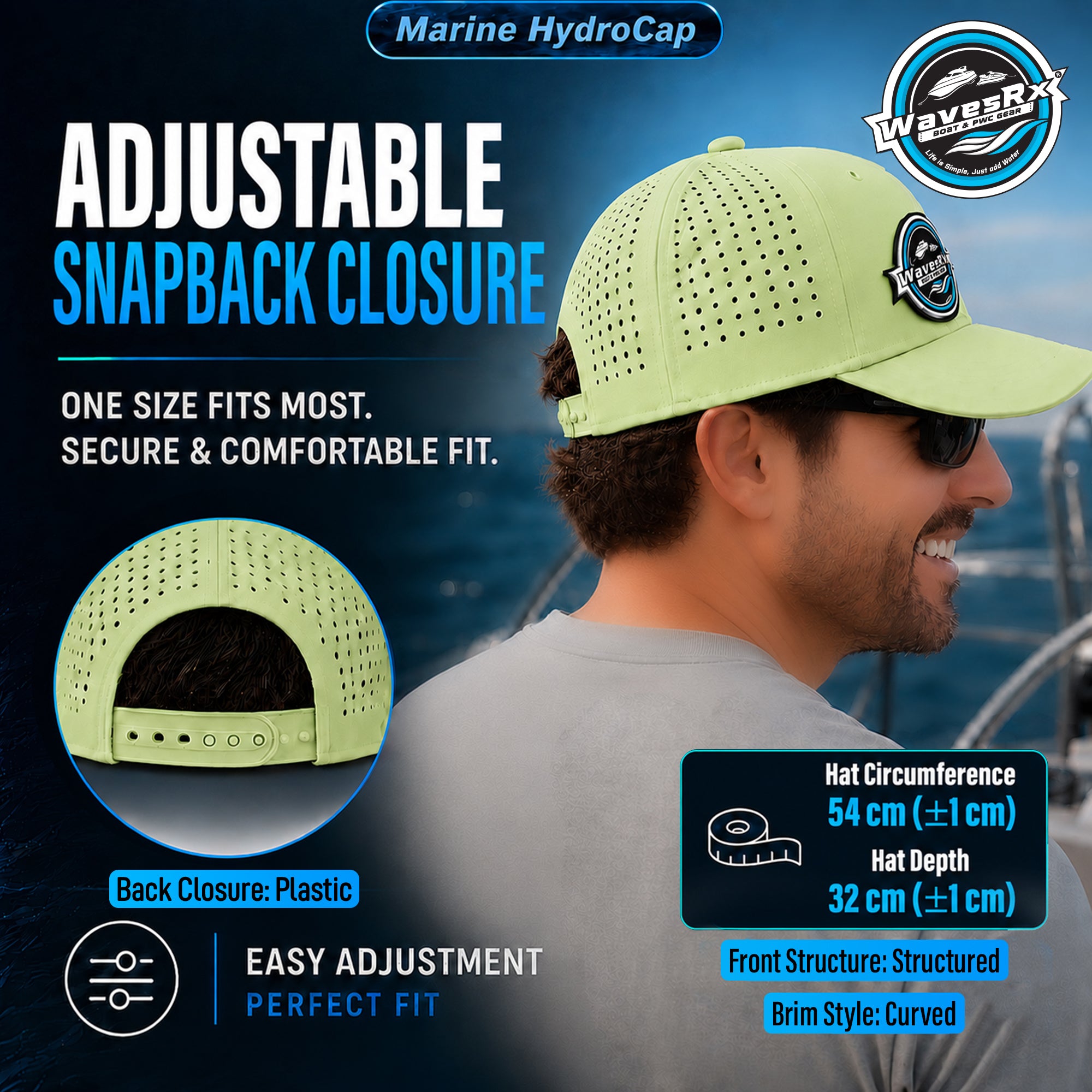 HydroCap Marine Hat (Green)