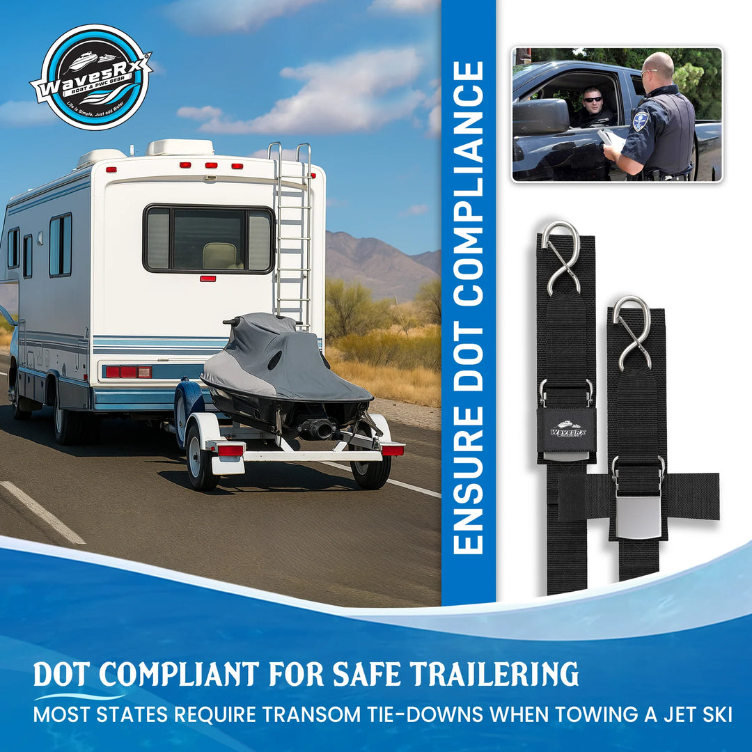 WAVESRX BOAT TRAILER + ERASER PADS | 24" ADJUSTABLE STRAPS