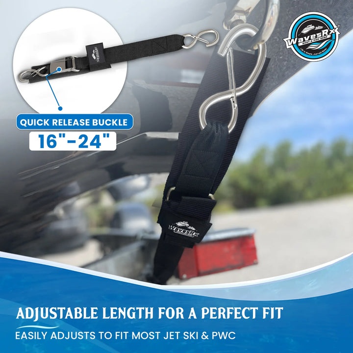 WAVESRX BOAT TRAILER + ERASER PADS | 24" ADJUSTABLE STRAPS