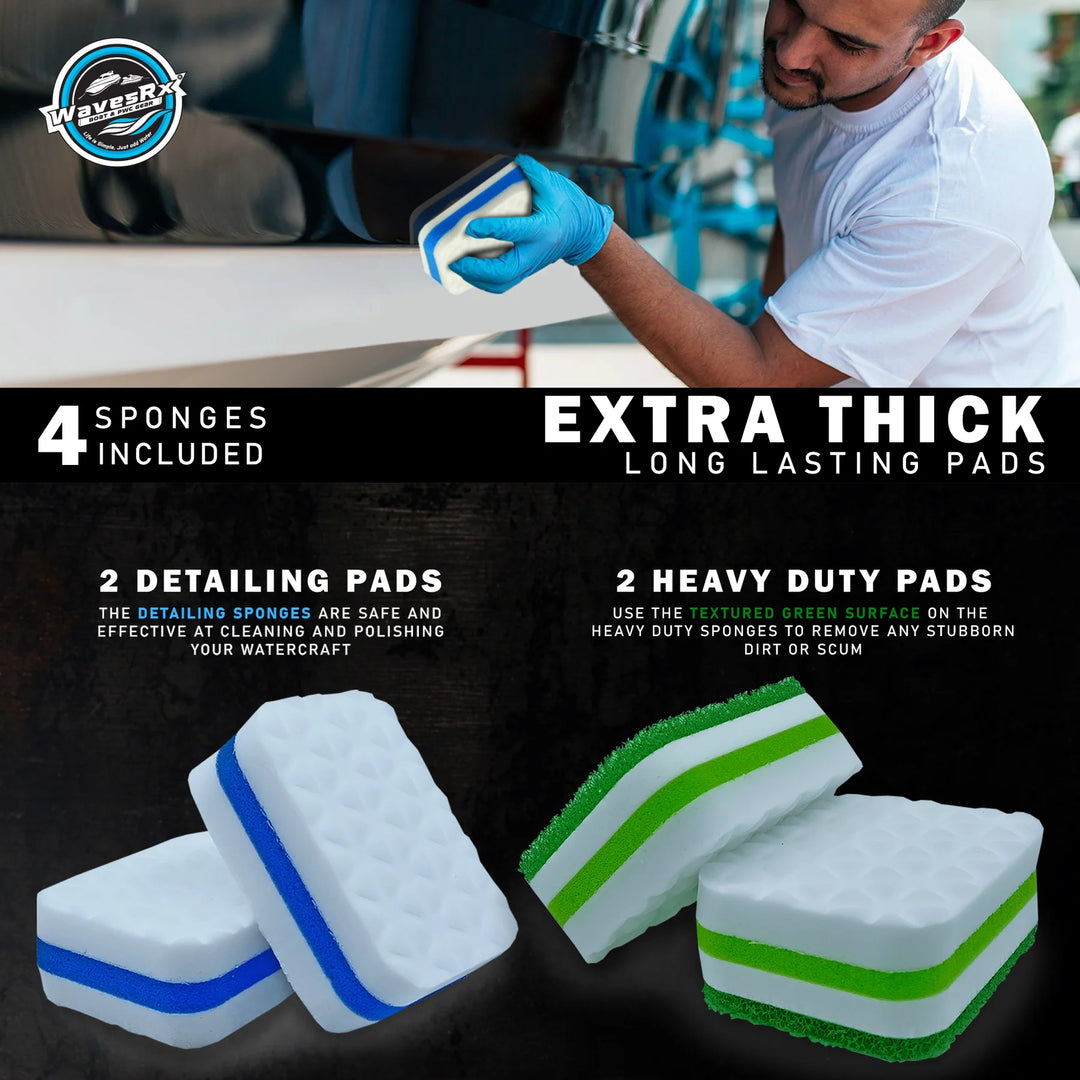 WAVESRX PREMIUM DOCK LINE 5/8” X 25’ + DOCK LINE 3/8” X 15' +  ERASER PADS