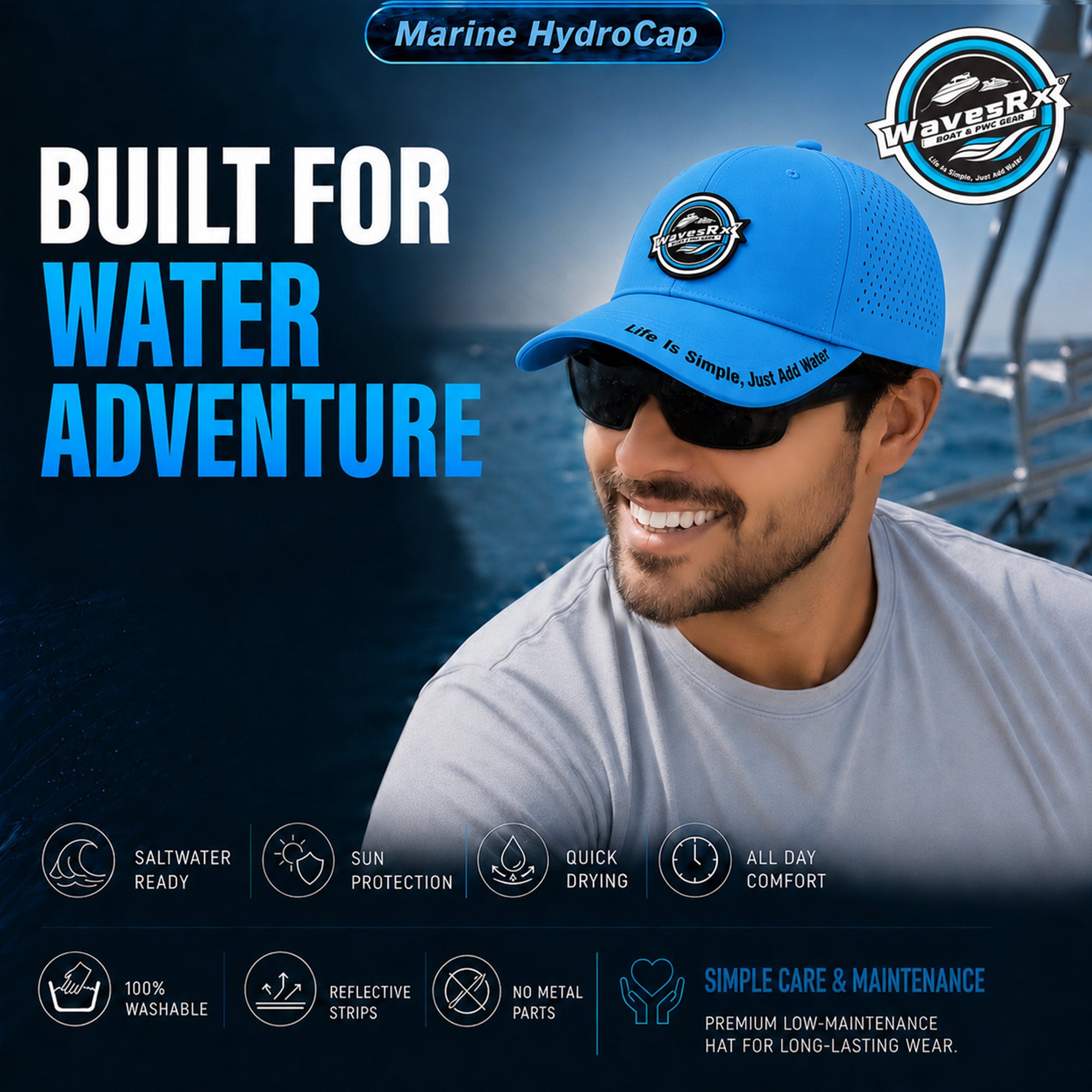 HydroCap Marine Hat (Blue)