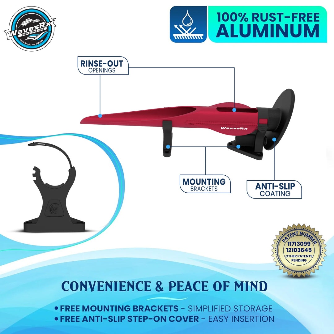 WAVESRX JET SKI DOCKING & ANCHORING BUNDLE | SOFT LOOP CLEATS + ANCHORMATE BUNGEE (7'-14') + 12" BEACH ANCHOR