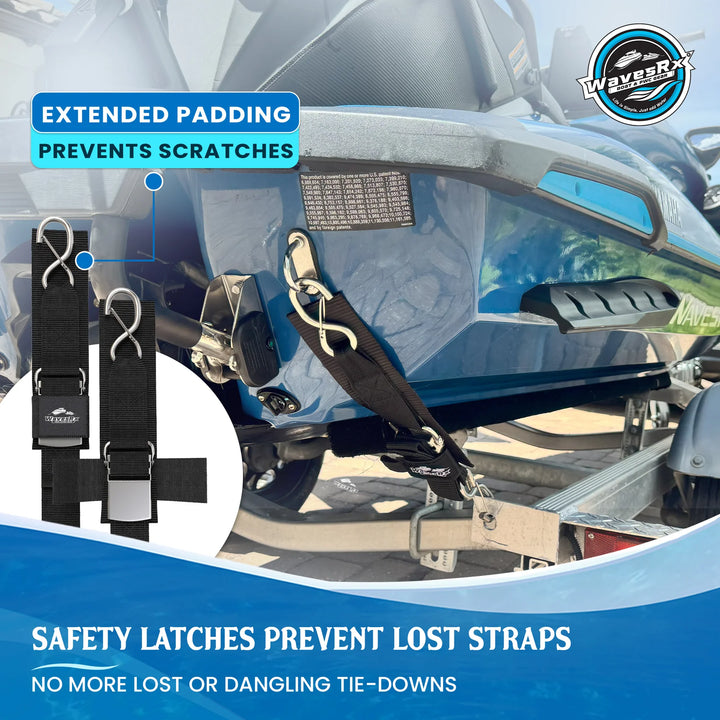 WAVESRX BOAT TRAILER + ERASER PADS | 24" ADJUSTABLE STRAPS