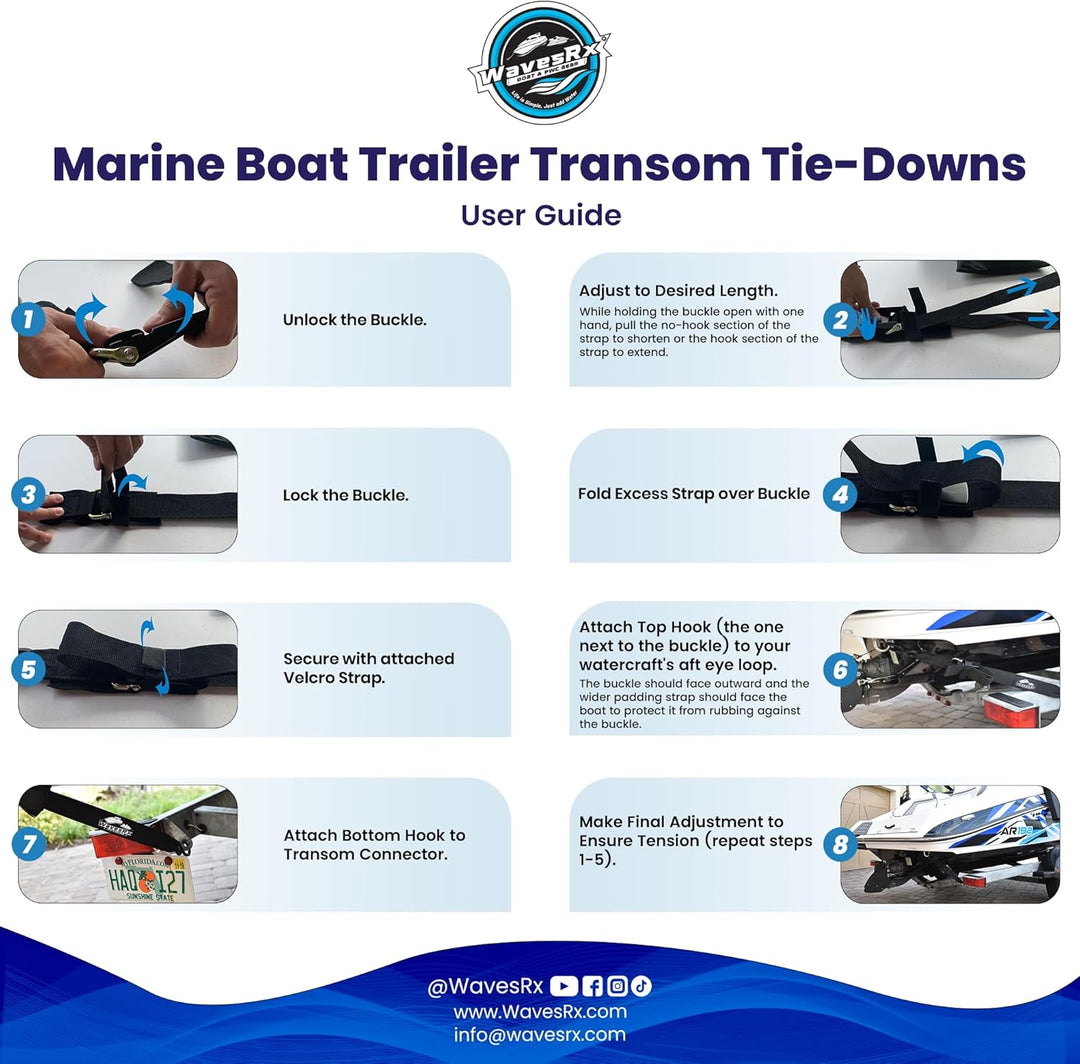 48IN BOAT TRANSOM STRAPS