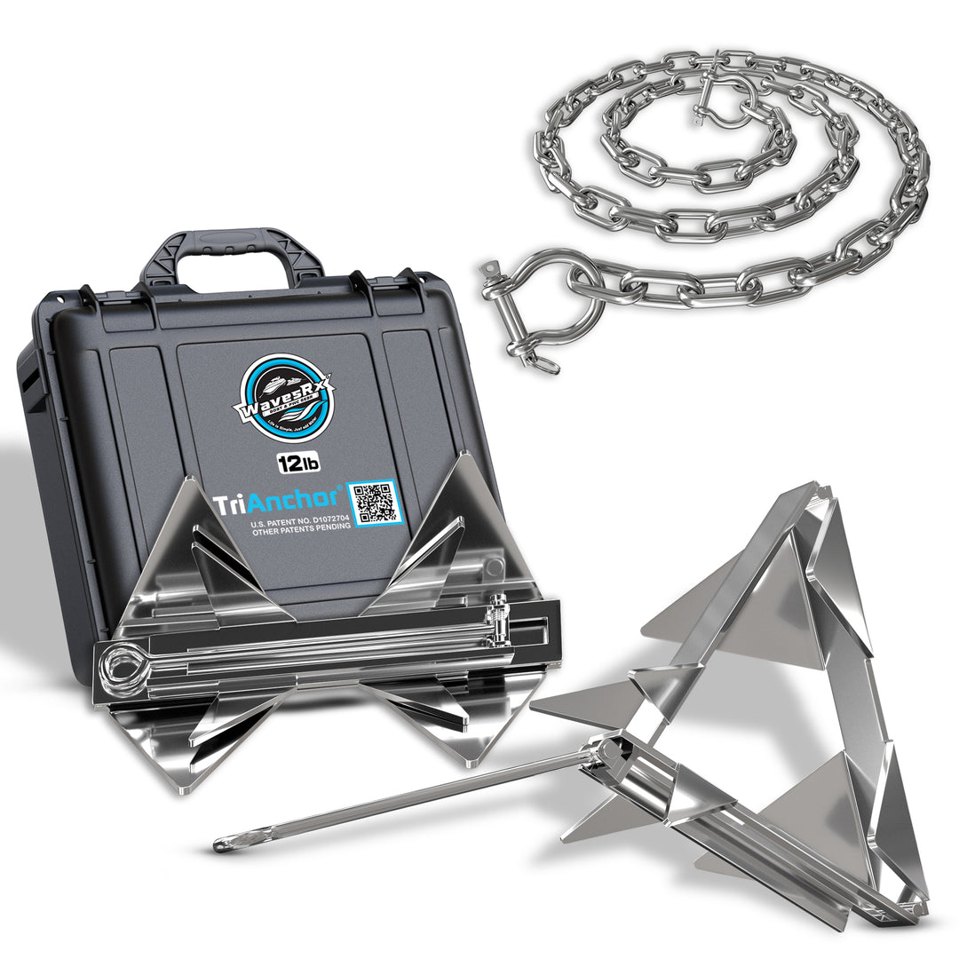 12 lb TriAnchor + 5 ft Chain Silver