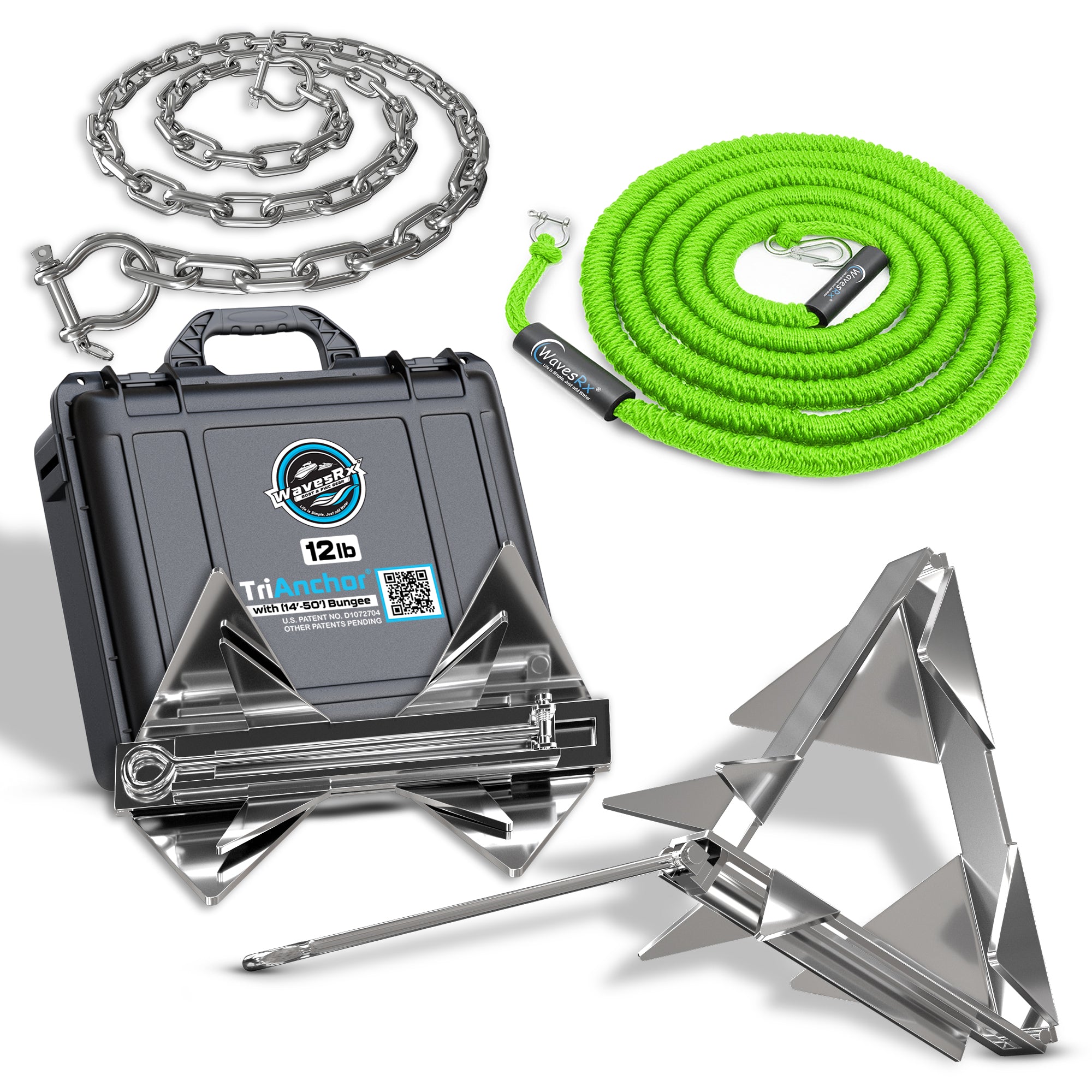 12LB FOLDING TRIANCHOR – WavesRx