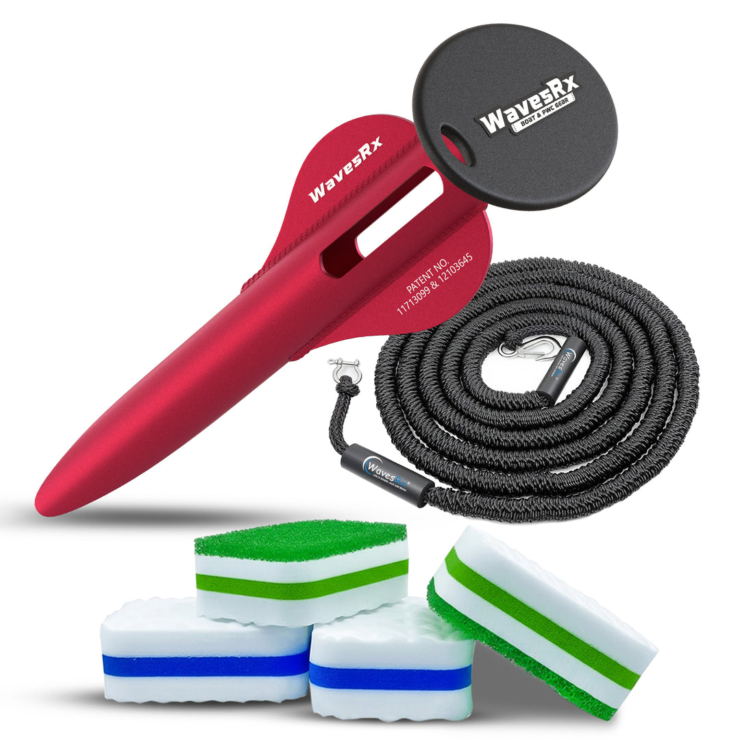WAVESRX BUNGEE LINE (14' - 50') + ALUMINUM SAND ANCHOR + ERASER PADS