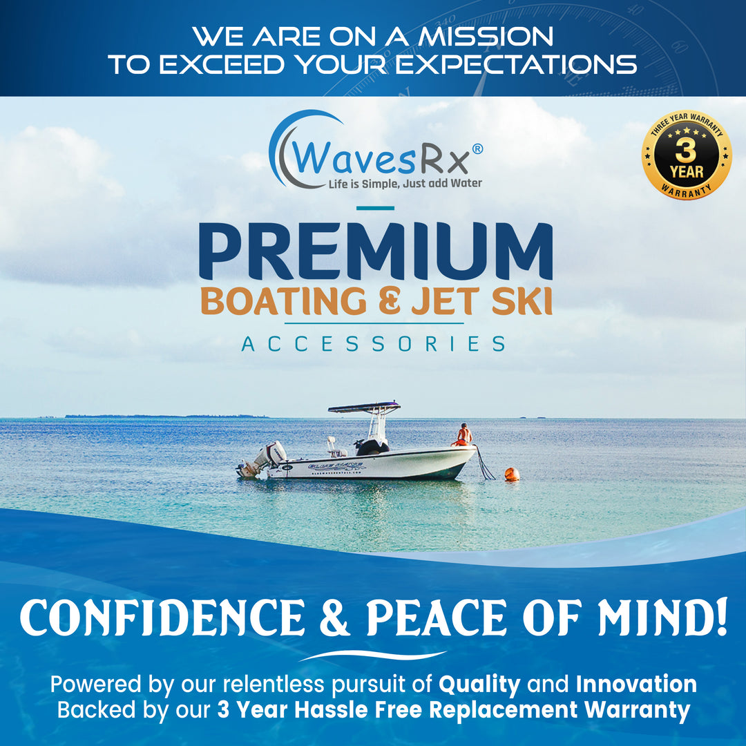WAVESRX Premium Dock Line 5/8” x 25’ + Dock Line 3/8” x 15' + Marine Scuff & Grime Eraser Pads (Magic Bundle) | Safer Docking for Your Boat, Jet Ski, Pontoon or PWC + Keep your PWC Clean