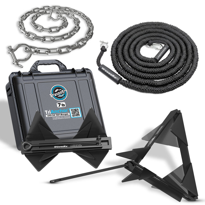 7LB TRIANCHOR + 14FT BUNGEE + 5FT CHAIN