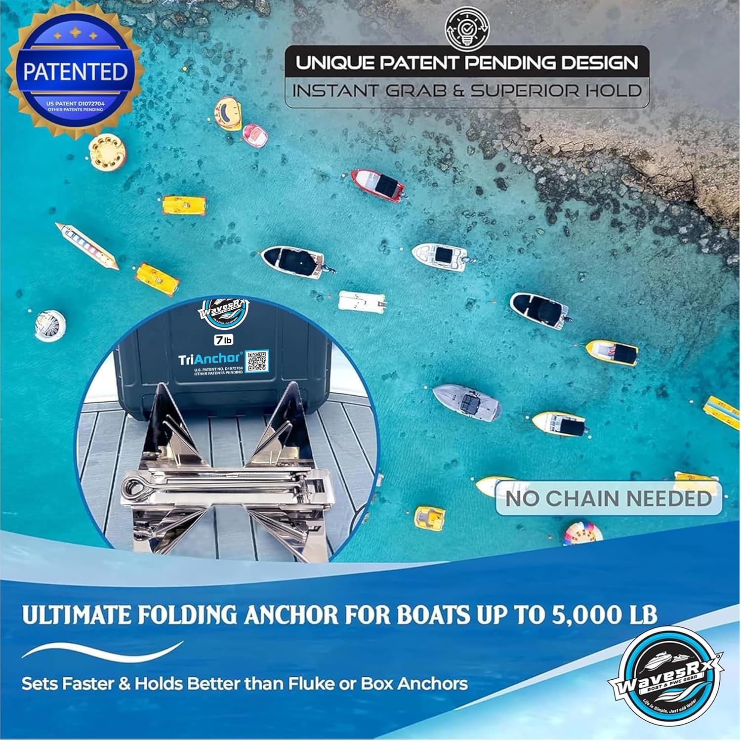COMPLETE BOAT ANCHORING KIT