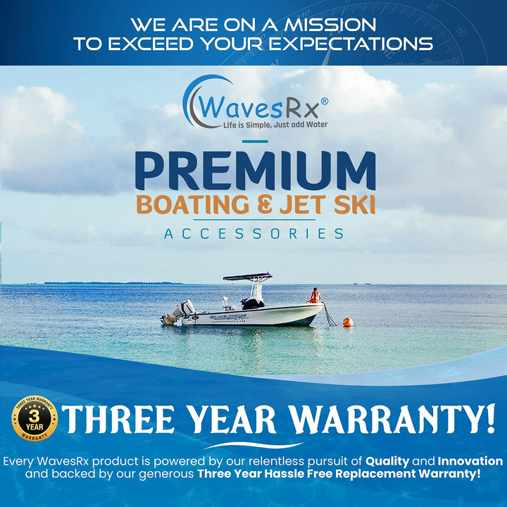 WAVESRX JET SKI DOCKING & ANCHORING BUNDLE | SOFT LOOP CLEATS + ANCHORMATE BUNGEE LINE (7'-14') + WAVECOBRA 12" BEACH SPIKE ALUMINUM ANCHOR