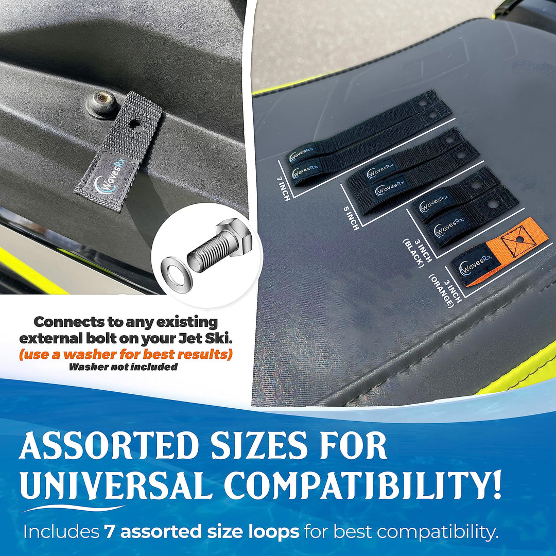 WAVESRX ULTIMATE JET SKI DOCKING BUNDLE | PWC TRIFENDER BUMPERS (2PK) + DOCKINGPAL BUNGEE ROPES 3'-5' (2PK) + SOFT LOOP CLEATS
