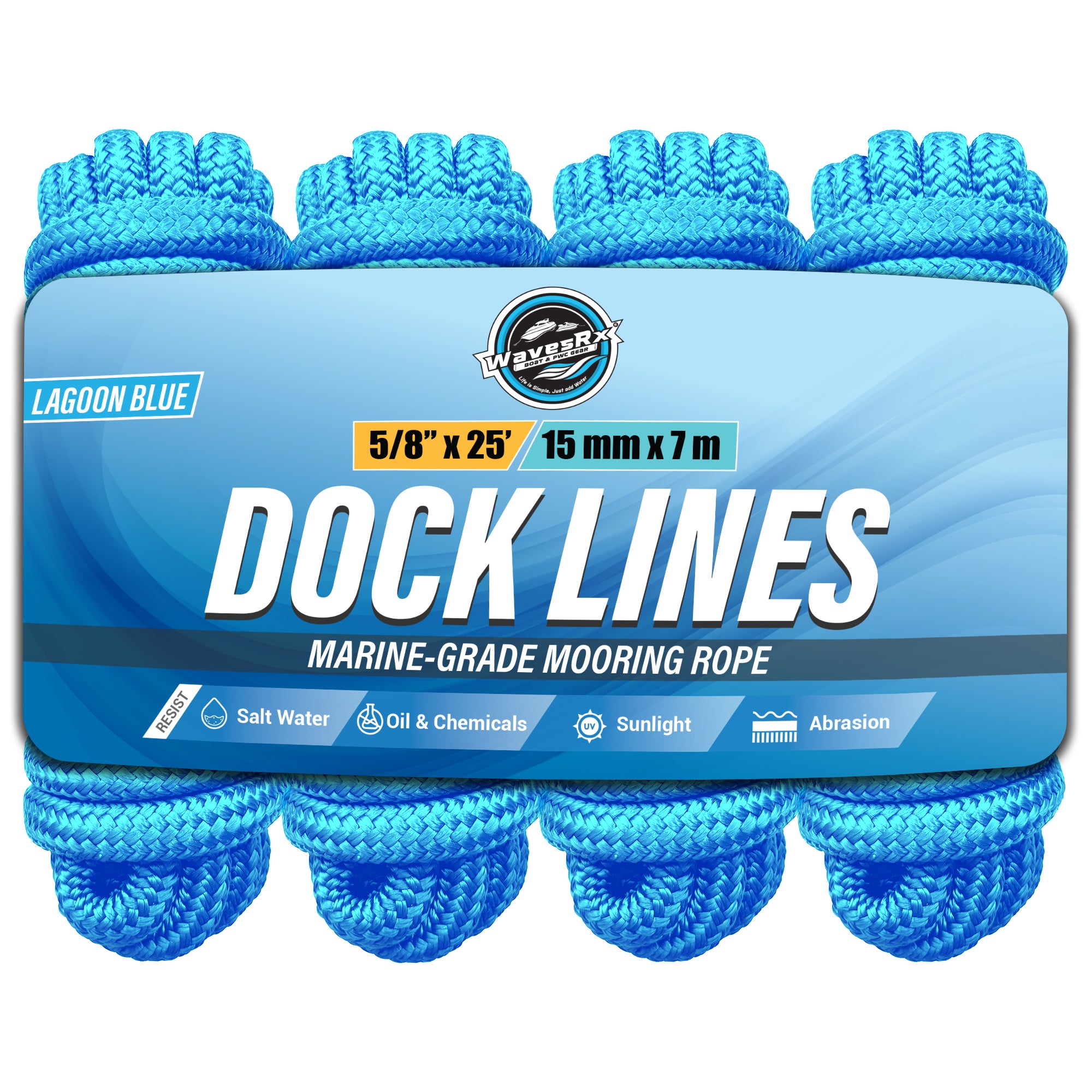 5/8” X 25' DOCK LINES – WavesRx
