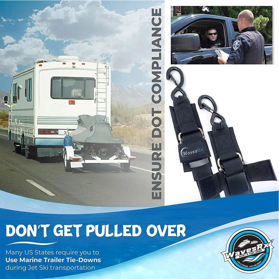 24" JET SKI STRAPS (2PK) + 2" X 12' WINCH STRAP