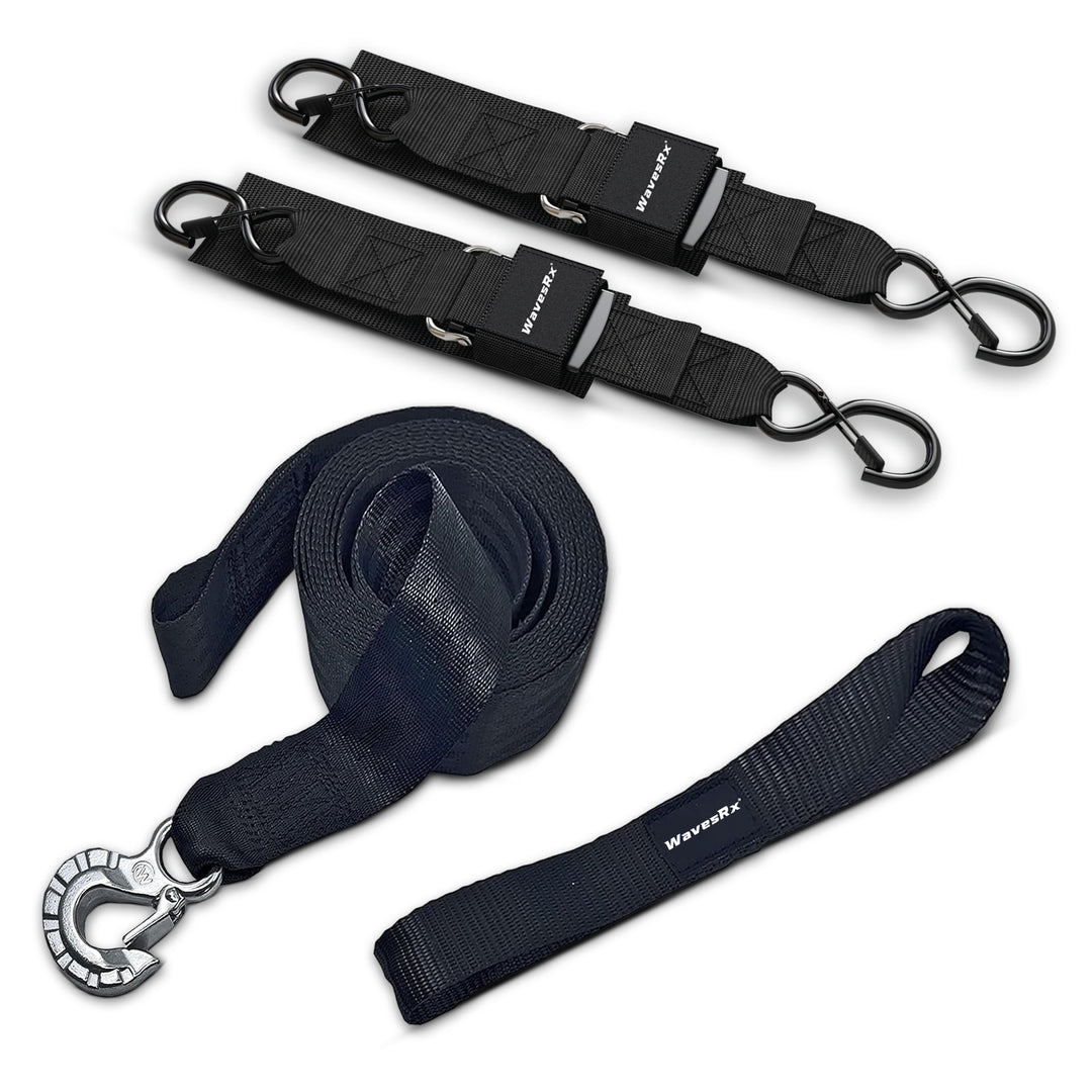 24" JET SKI STRAPS (2PK) + 2" X 12' WINCH STRAP