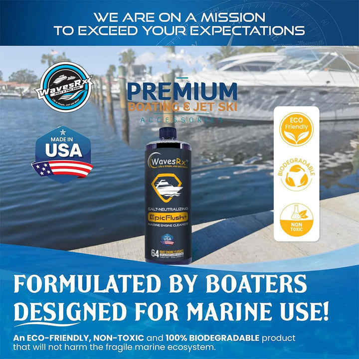 WAVESRX BOAT SOAP (EPICWASH) + ENGINE FLUSH (EPICFLUSH) + BILGEPODS