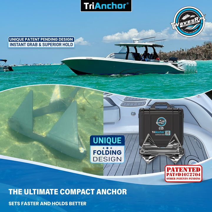 12 lb TriAnchor + 5 ft Chain Silver