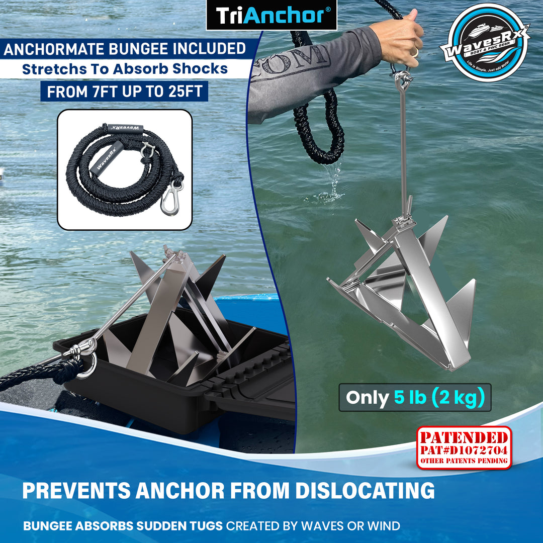 5LB TRIANCHOR + 7FT BUNGEE