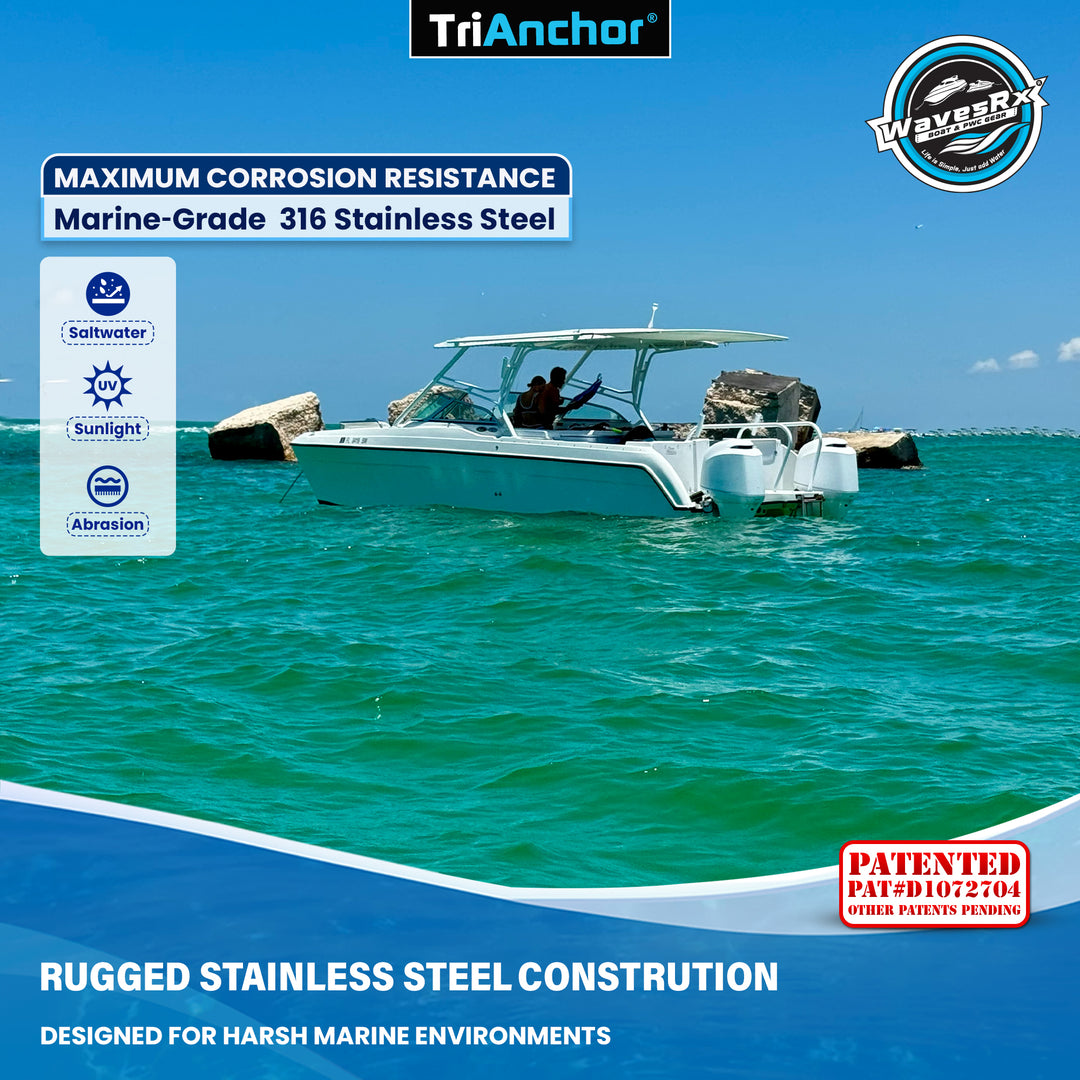 12 lb TriAnchor + 5 ft Chain Silver