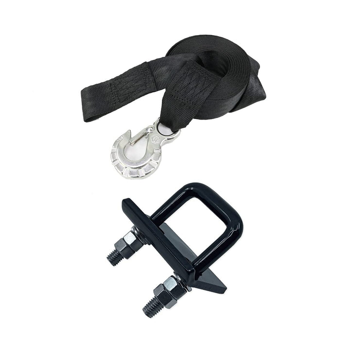WINCH STRAP WITH SS HOOK + BOAT TRAILER HITCH TIGHTENER & STABILIZER