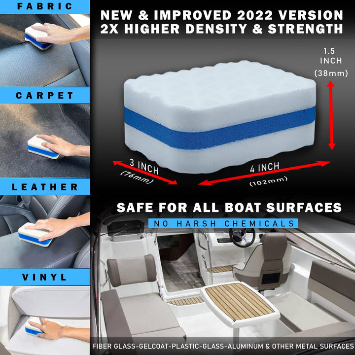 WAVESRX BOAT SCUFF & GRIME ERASERS + SALT-NEUTRALIZING BOAT WASH (EPICWASH) + MARINE ENGINE FLUSH & PROTECTANT (EPICFLUSH) + SALTWATER ACTIVATED BILGEPODS | KEEP YOUR WATERCRAFT CLEAN & CORROSION-FREE