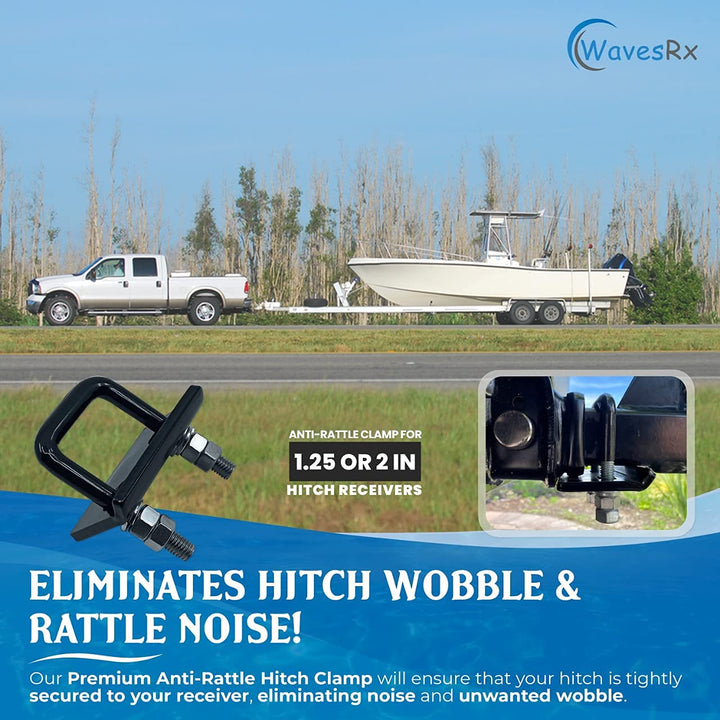 WINCH STRAP WITH SS HOOK + 2PK 48" BOAT TRAILER TRANSOM STRAPS + BOAT TRAILER HITCH TIGHTENER & STABILIZER