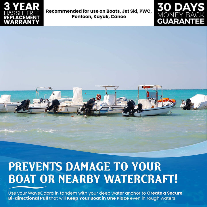 WAVESRX ANCHORING & DOCKING BUNDLE | ALUMINUM SAND SPIKE BEACH ANCHOR + BUNGEE ANCHOR LINE (14' - 50') + BUNGEE DOCK ROPES | SAFE & EFFECTIVE ANCHORING, DOCKING AND TETHERING.