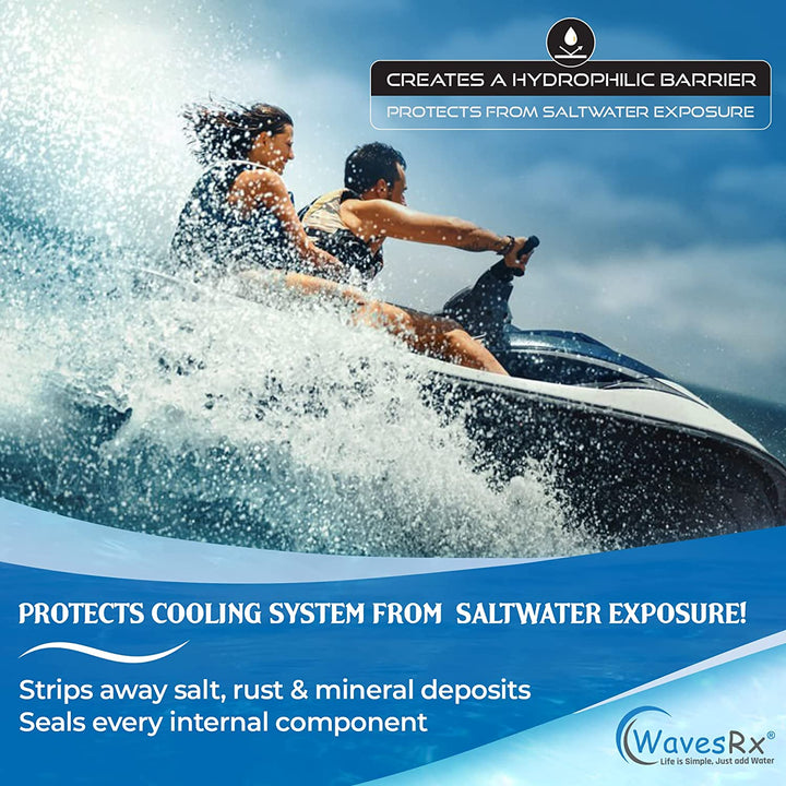 WAVESRX Salt Neutralizing Boat Soap (EpicWash) 16 oz + Salt-Neutralizing Flush Protectant (EpicFlush) I Salt Buildup & Prevent Corrosion + Ultra Slick Hydrophobic Surace Protection with Silicon Dioxid