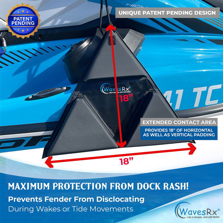 WAVESRX 12'' BEACH SPIKE ANCHOR + PWC FENDER BUMPERS | SAFER JET SKI ANCHORING & DOCKING | PATENTED WAVECOBRA ANCHOR & PATENT PENDING TRIFENDERS ARE COMPACT & EASY-TO-STORE