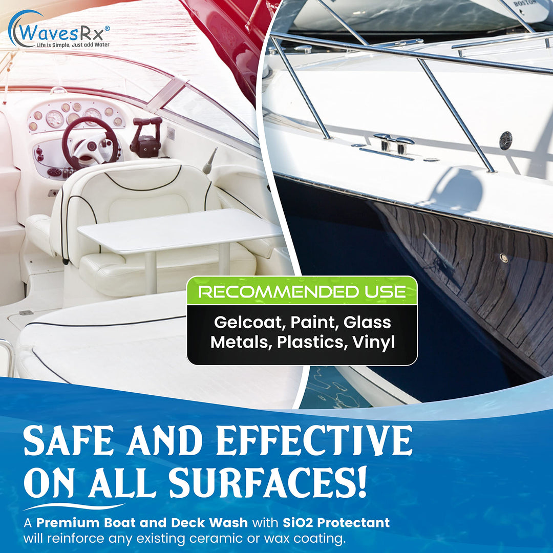 WavesRx Salt-Neutralizing Boat Soap (EpicWash) + Marine Engine Flush & Protectant (EpicFlush) + Saltwater Activated BilgePods | Keep Your Watercraft Clean & Corrosion-Free | Protect From Salt Exposure