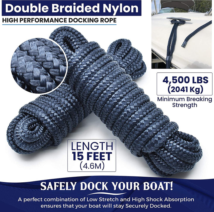 WAVESRX ULTIMATE JET SKI & PWC BUNDLE | ALUMINUM SPIKE BEACH ANCHOR 12'' + 3/8X15' DOCK LINES (2PK) + 24" TRANSOM TIE-DOWN STRAPS (2PK) + ANCHORMATE BUNGEE LINE 14' + DOCKINGPAL BUNGEE ROPES (2PK)