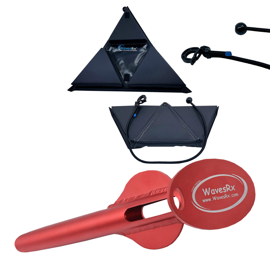 WAVESRX 12'' BEACH SPIKE ANCHOR + PWC FENDER BUMPERS | SAFER JET SKI ANCHORING & DOCKING | PATENTED WAVECOBRA ANCHOR & PATENT PENDING TRIFENDERS ARE COMPACT & EASY-TO-STORE